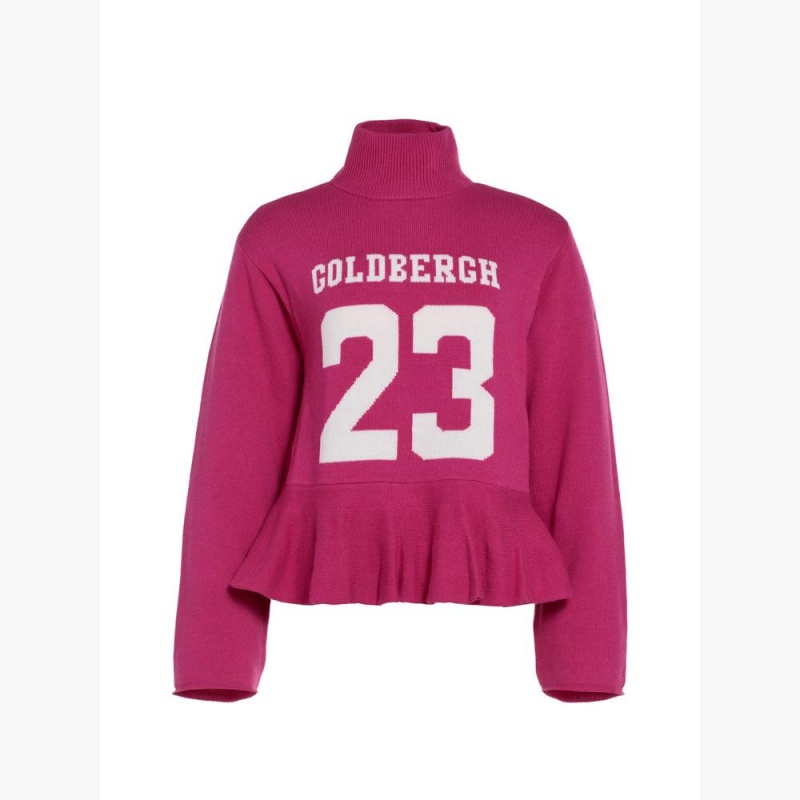 Sveter Goldbergh DANGLE long sleeve knit Ruzove | OJKHVUN-01