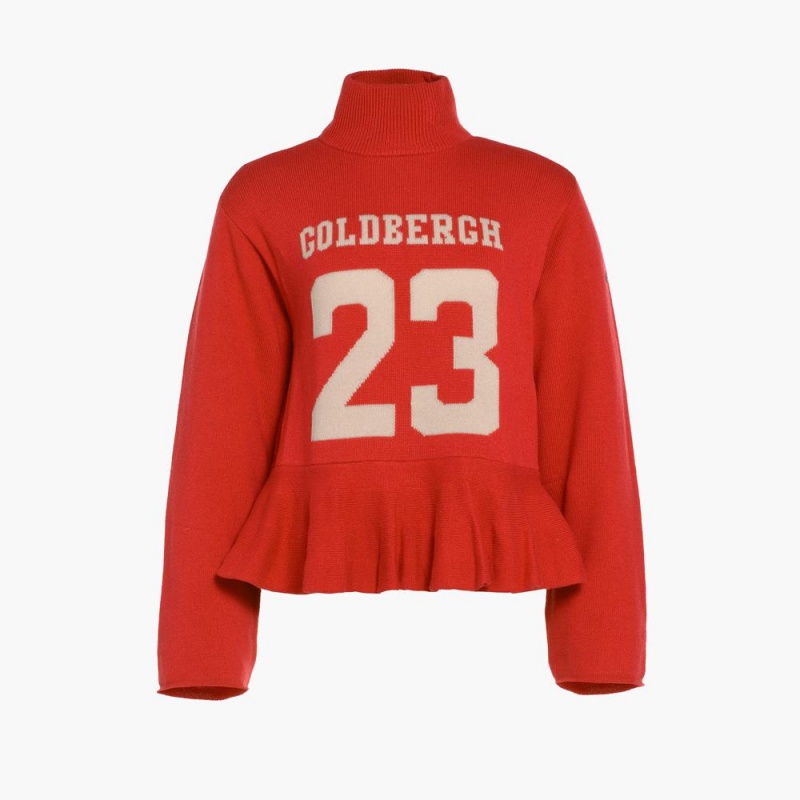 Sveter Goldbergh DANGLE long sleeve knit Oranžové | EXNULMF-65