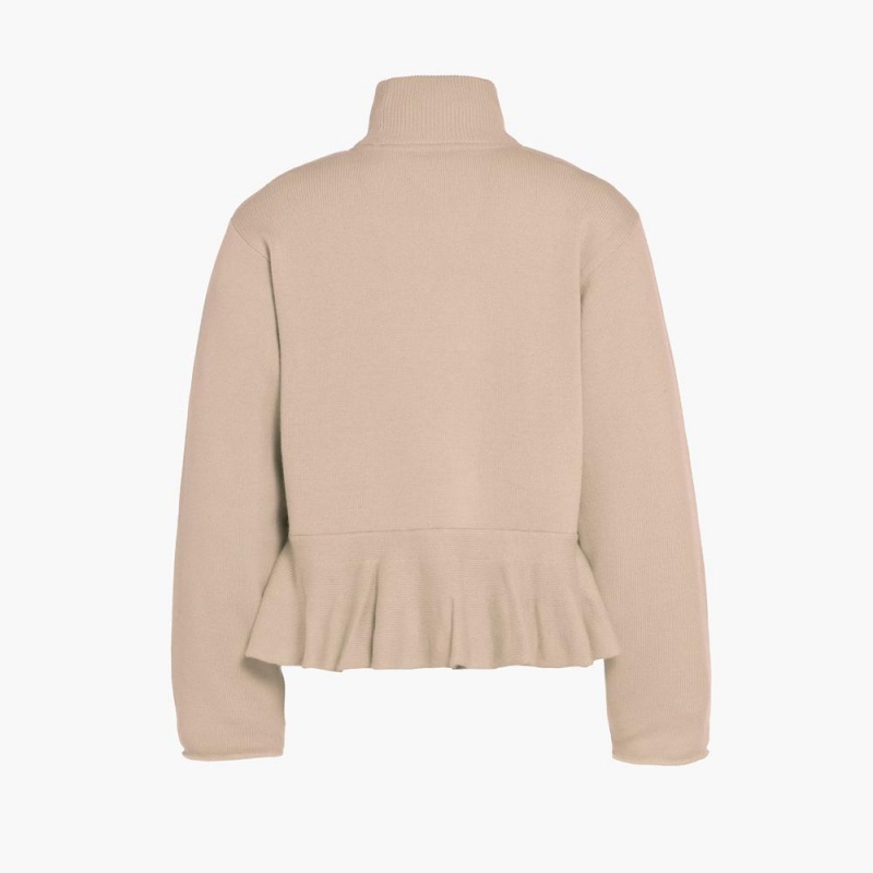 Sveter Goldbergh DANGLE long sleeve knit Béžové | ZYNKJSA-78