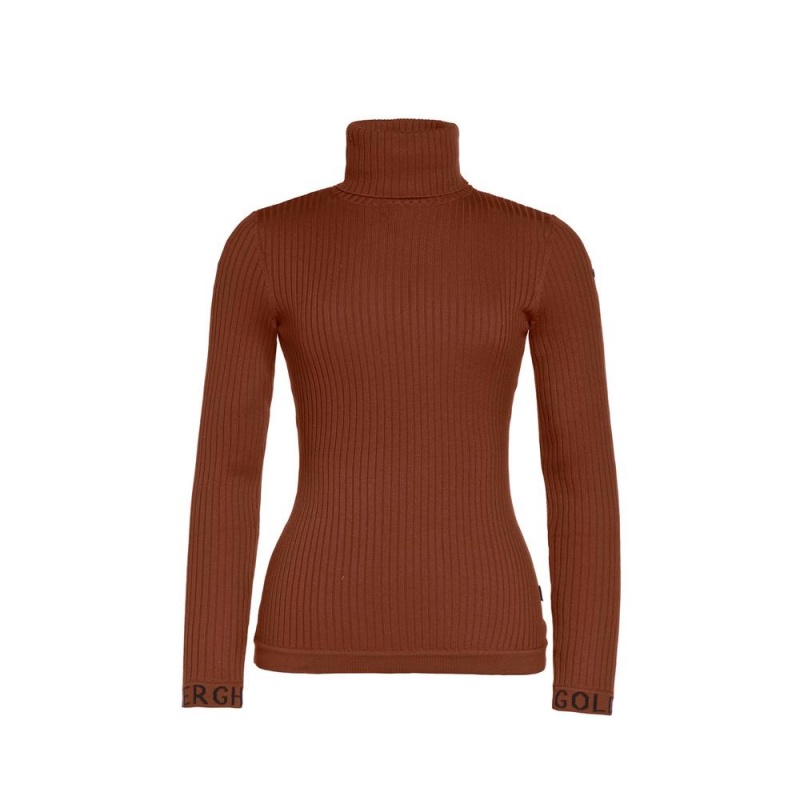 Sveter Goldbergh MIRA long sleeve knit Béžové | LYJUMFO-90