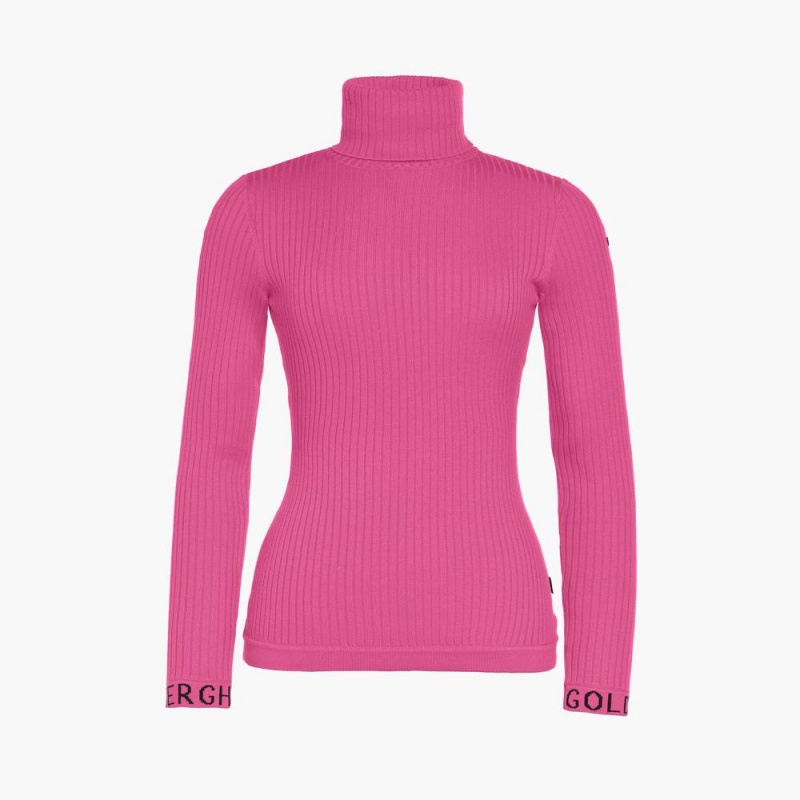 Sveter Goldbergh MIRA long sleeve knit Ruzove | ORXLFDJ-40