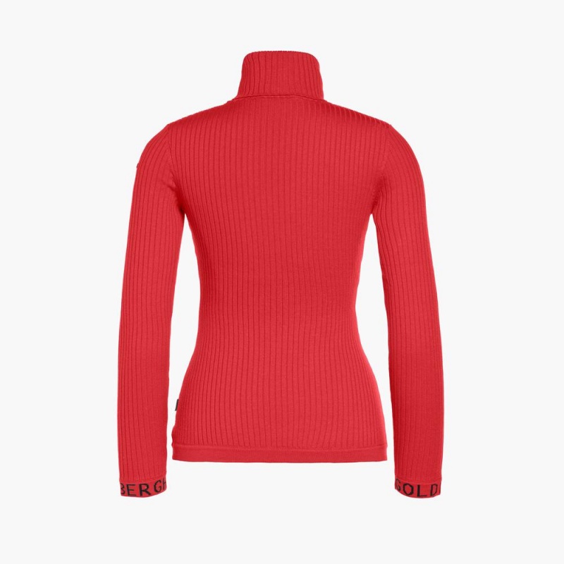 Sveter Goldbergh MIRA long sleeve knit Červené | TBIMOHV-30