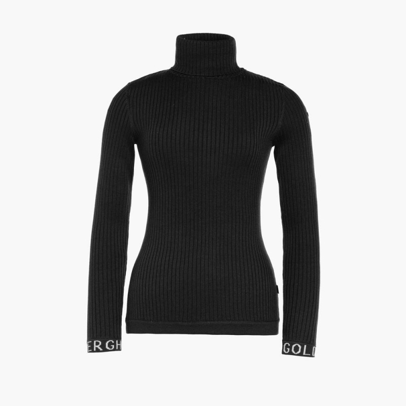 Sveter Goldbergh MIRA long sleeve knit Čierne | EOJPRFB-70