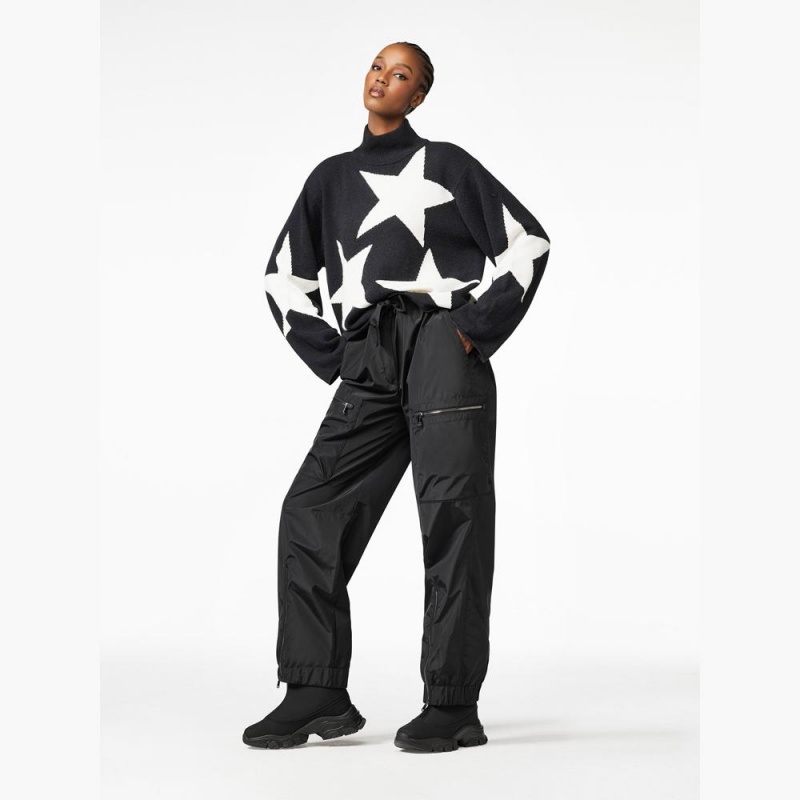 Sveter Goldbergh RISING STAR long sleeve knit Čierne | VWAYGLI-43