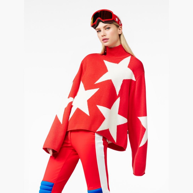Sveter Goldbergh RISING STAR long sleeve knit Červené | QYMENRS-93