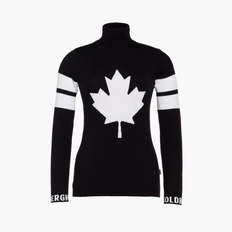 Sveter Goldbergh ROCKET long sleeve knit Čierne | LTJVUCI-97