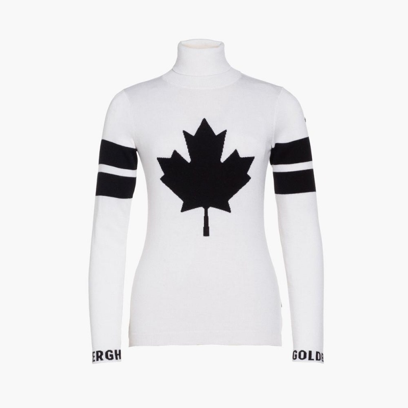Sveter Goldbergh ROCKET long sleeve knit Biele | WHGZLPD-42