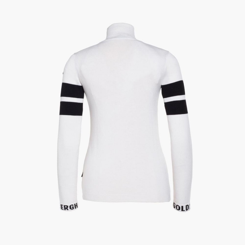 Sveter Goldbergh ROCKET long sleeve knit Biele | WHGZLPD-42