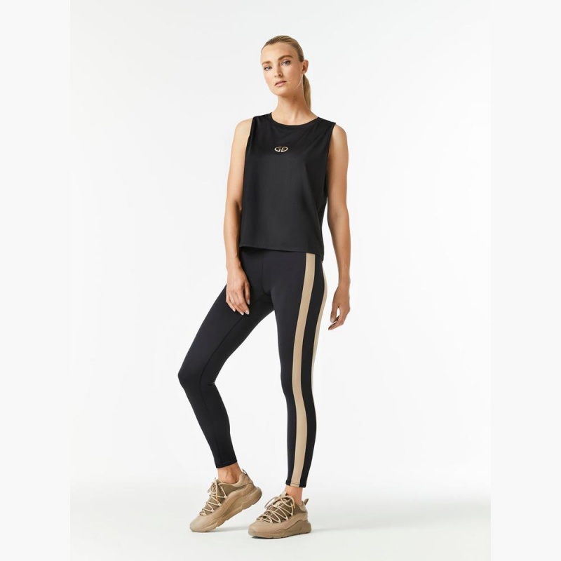 Tielko Goldbergh GIGI sleeveless Čierne | XRPBECT-81