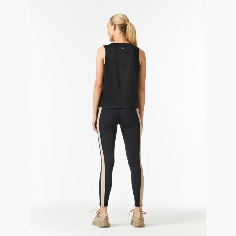 Tielko Goldbergh GIGI sleeveless Čierne | XRPBECT-81