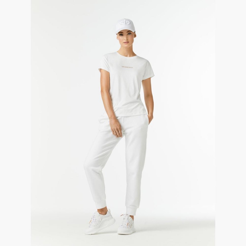 Tricko Goldbergh AVERY short sleeve Biele | BTLDYCE-17