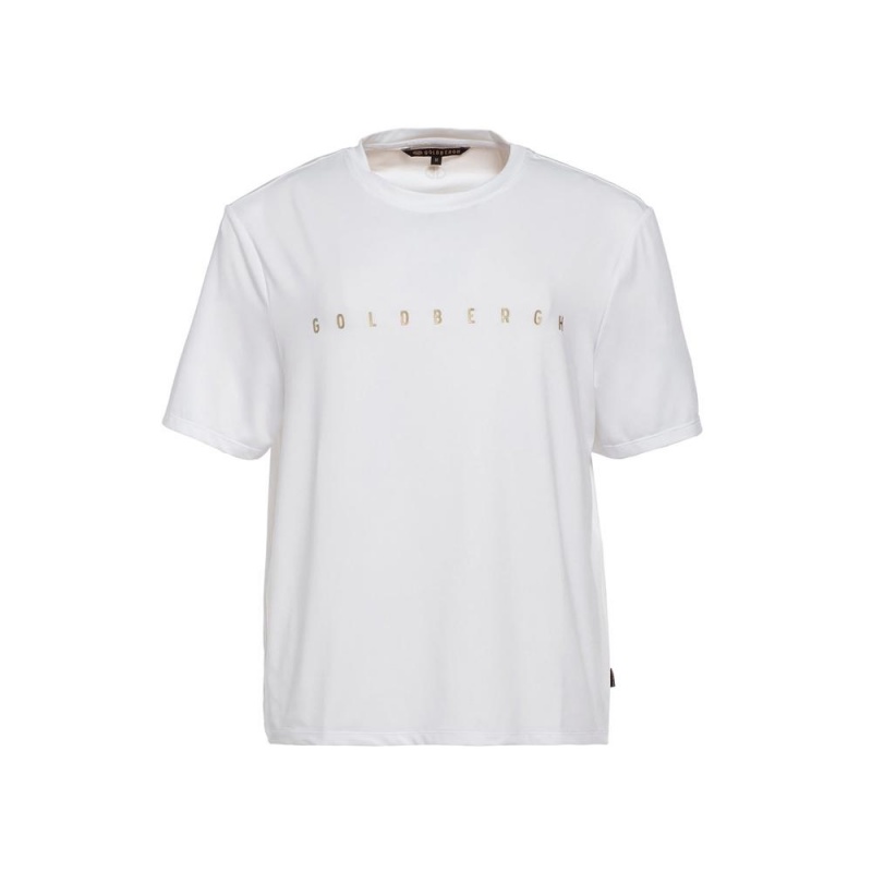 Tricko Goldbergh BOXY short sleeve Biele | FAHKQBG-79