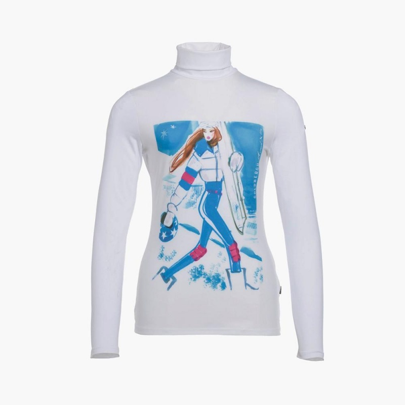 Tricko Goldbergh CATWALK long sleeve Biele | DVKYGFJ-31