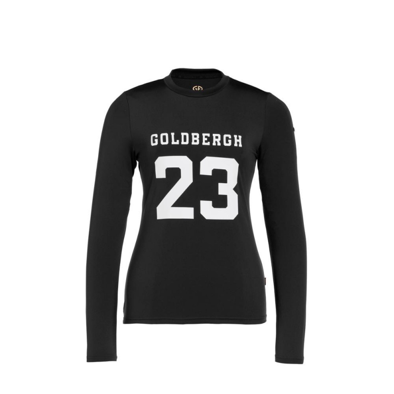 Tricko Goldbergh GAME long sleeve Čierne | PIESUCJ-32
