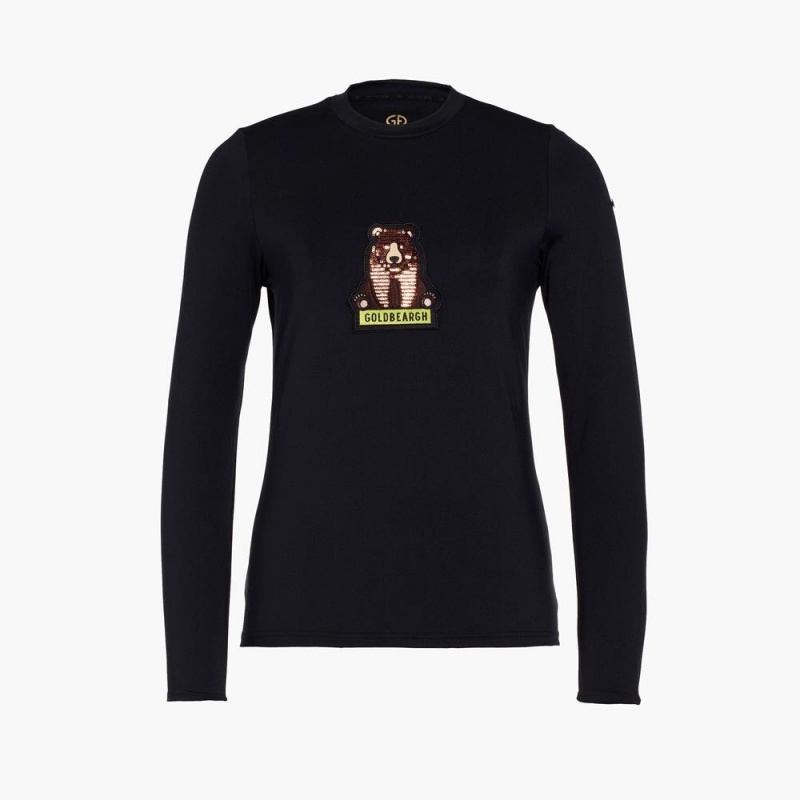 Tricko Goldbergh GOLDBEARGH long sleeve Čierne | AJCRGWY-49