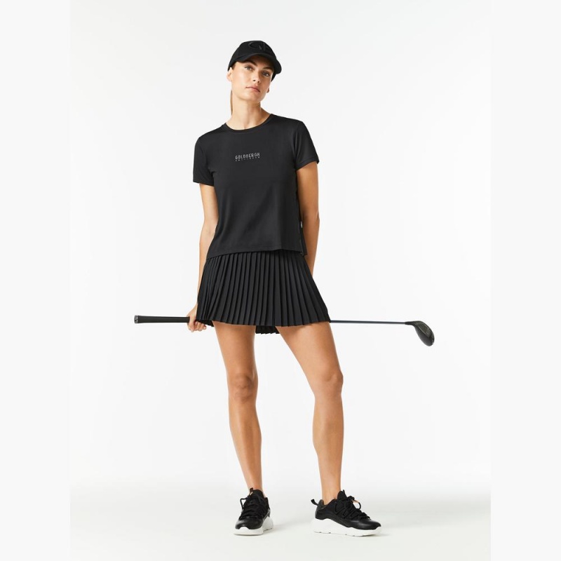 Tricko Goldbergh GROOVE short sleeve Čierne | ZXTSIBH-23