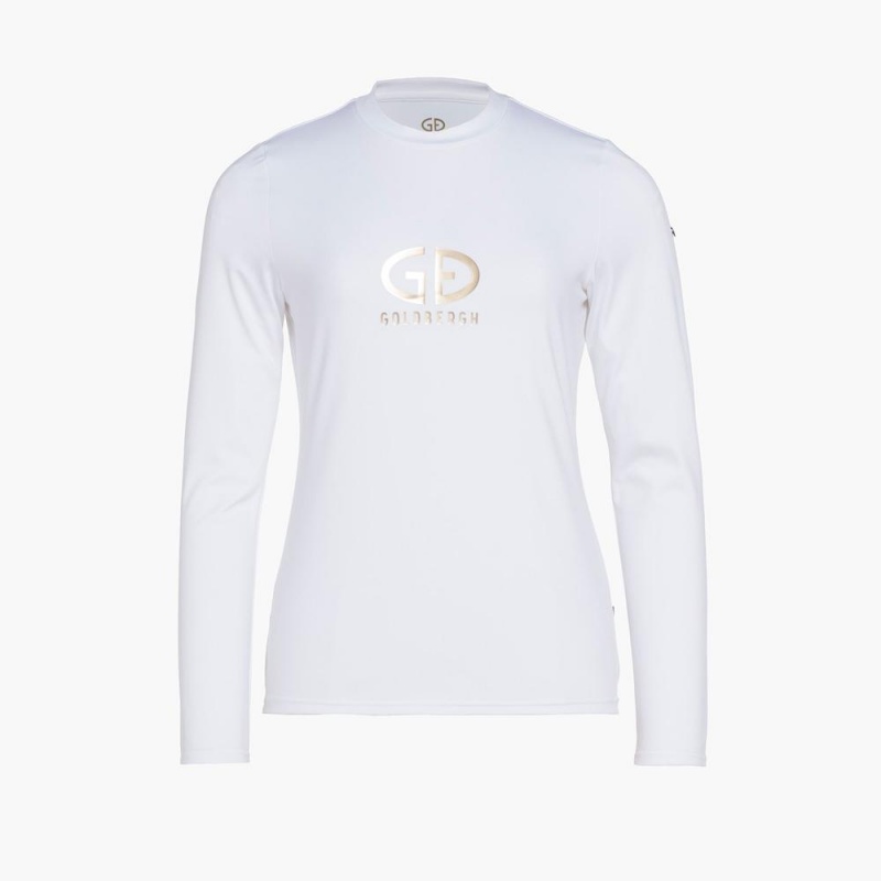 Tricko Goldbergh HOMEBASE long sleeve Biele | MHRKBDW-06