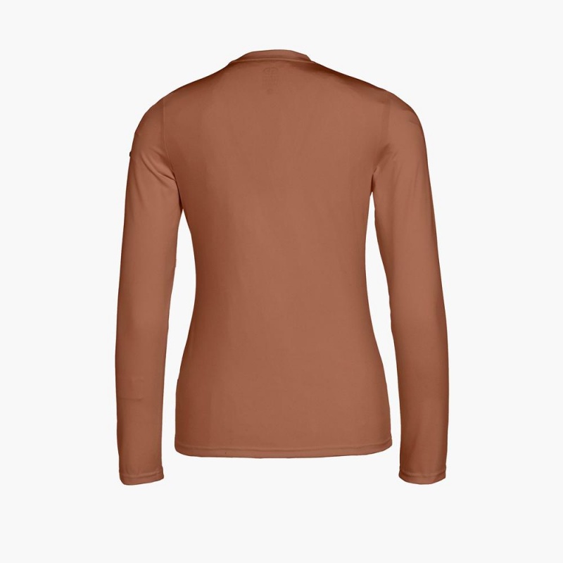 Tricko Goldbergh HOMEBASE long sleeve Béžové | KIHMOBY-43