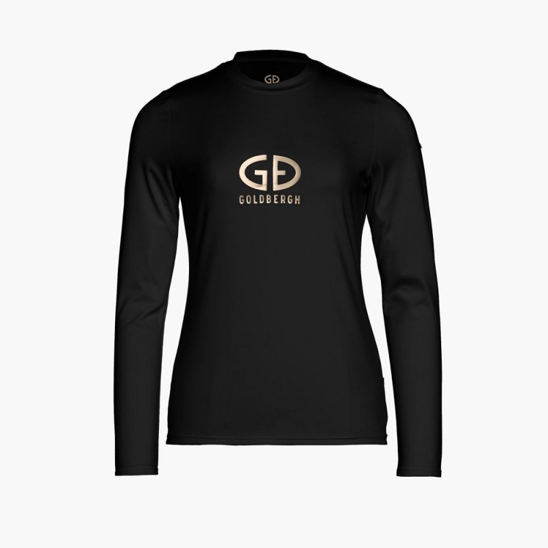 Tricko Goldbergh HOMEBASE long sleeve Čierne | QZWIHVG-16