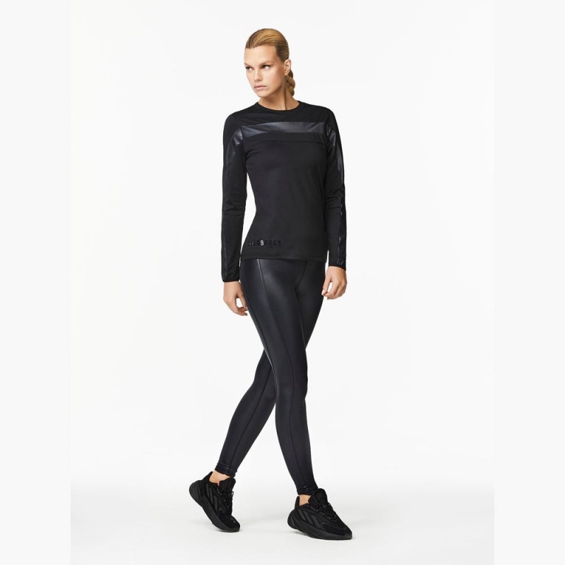 Tricko Goldbergh Jazz Longsleeve Čierne | XKQDJWZ-91