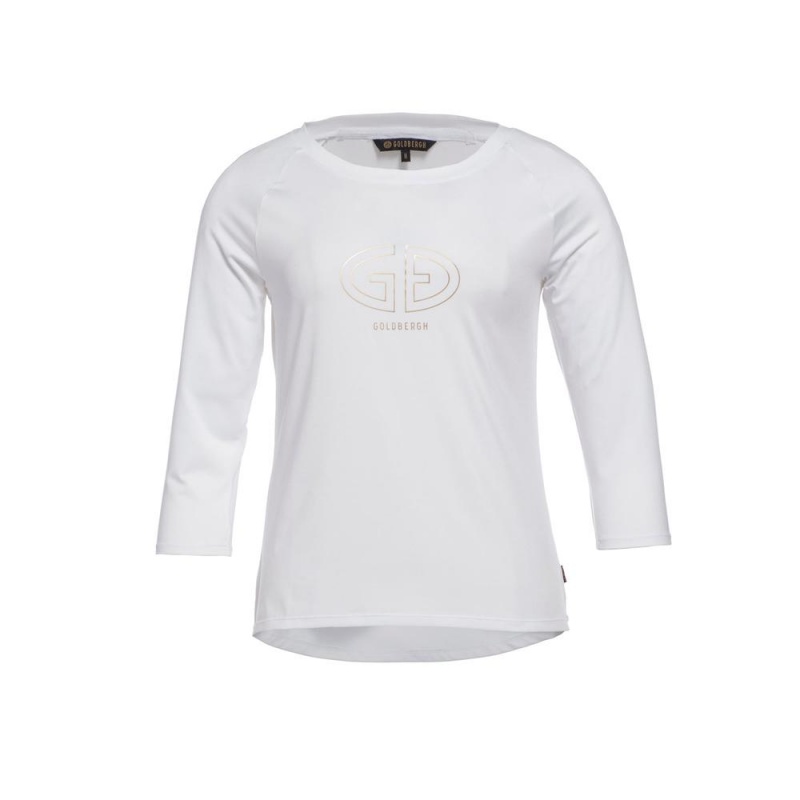 Tricko Goldbergh RAVEN 3/4 sleeve Biele | GPTLKUB-06