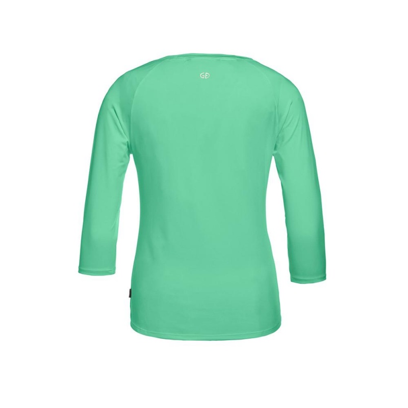 Tricko Goldbergh RAVEN 3/4 sleeve Zelene | LBFYPHG-85