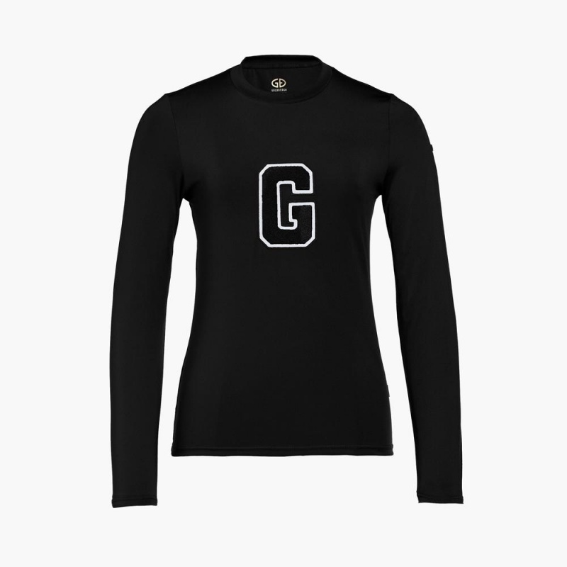 Tricko Goldbergh SUPER G long sleeve Čierne | GYNECHL-60